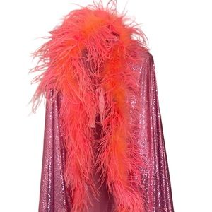 Stunning Marabou and Sequin cape